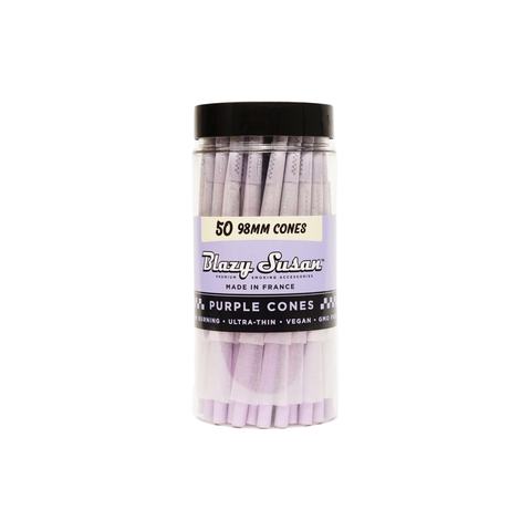 Blazy Cone Purple 98mm (50 Count)