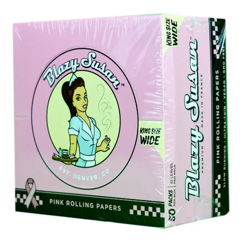 Blazy Susan Rolling Paper King Size Wide (50 Packs / 1 Box)