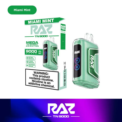 Raz 9k puffs 5% nicotine (5 Count)