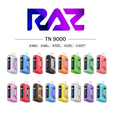 Raz 9k puffs 5% nicotine (5 Count)